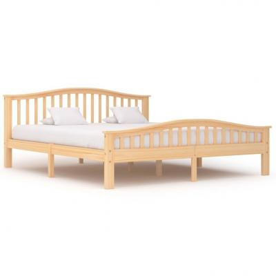 Emaga vidaxl rama łóżka z litego drewna sosnowego, 180 x 200 cm