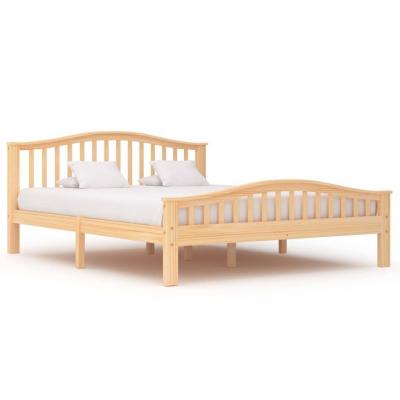 Emaga vidaxl rama łóżka, lite drewno sosnowe, 160 x 200 cm