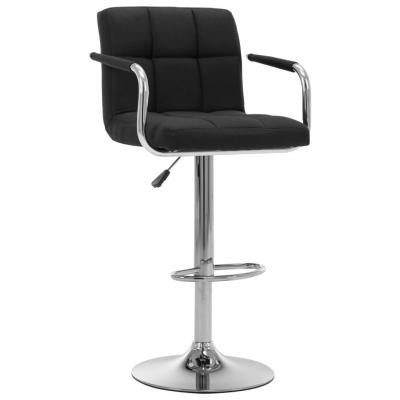 Emaga vidaxl krzesło barowe, czarne, tapicerowane tkaniną
