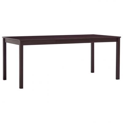 Emaga vidaxl stół do jadalni, ciemnobrązowy, 180x90x73 cm, drewno sosnowe