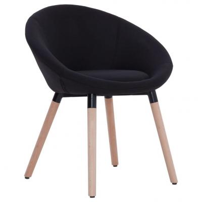 Emaga vidaxl krzesło do jadalni, czarne, tapicerowane tkaniną