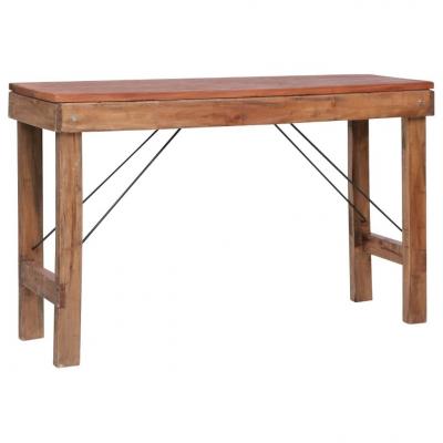 Emaga vidaxl składany stolik konsolowy, 130x40x80 cm, lite drewno z odzysku