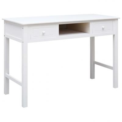 Emaga vidaxl biurko, białe, 110 x 45 x 76 cm, drewniane