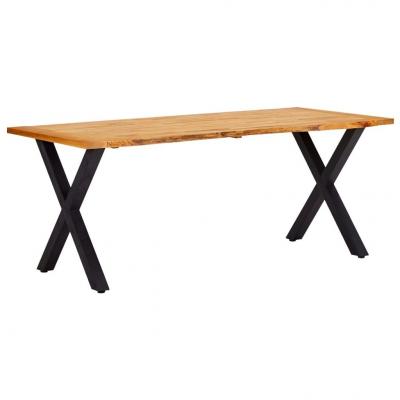 Emaga vidaxl stół jadalniany, naturalny, 180x90x75 cm, lite drewno dębowe
