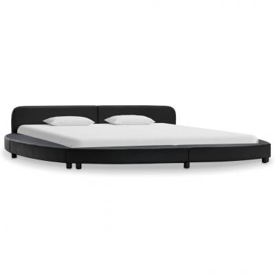 Emaga vidaxl rama łóżka, czarna, sztuczna skóra, 180 x 200 cm