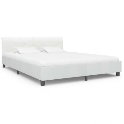 Emaga vidaxl rama łóżka, biała, sztuczna skóra, 180 x 200 cm