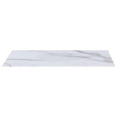 Emaga vidaxl blat stołu, biały, kwadratowy 80x80 cm szkło z teksturą marmuru