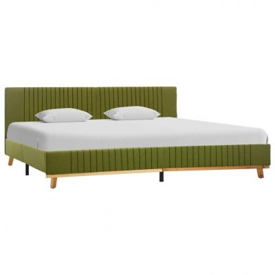 Emaga vidaxl rama łóżka, zielona, tapicerowana tkaniną, 180 x 200 cm