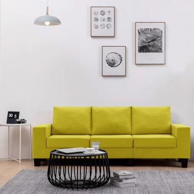 Emaga vidaxl 3-osobowa sofa, żółta, tapicerowana tkaniną