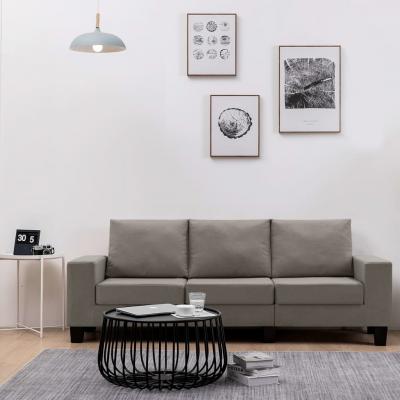 Emaga vidaxl 3-osobowa sofa, taupe, tapicerowana tkaniną