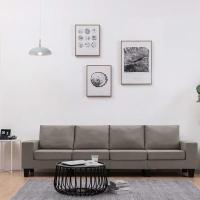 Emaga vidaxl 4-osobowa sofa, taupe, tapicerowana tkaniną