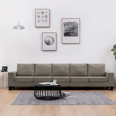 Emaga vidaxl 5-osobowa sofa, taupe, tapicerowana tkaniną