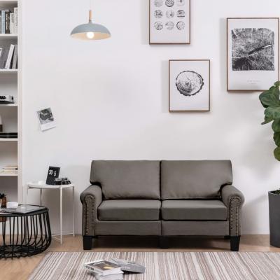 Emaga vidaxl 2-osobowa sofa, taupe, tapicerowana tkaniną