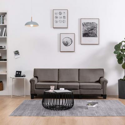 Emaga vidaxl 3-osobowa sofa, taupe, tapicerowana tkaniną