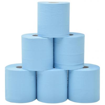 Emaga vidaxl 2-warstwowy papier przemysłowy, 6 rolek, 20 cm, niebieski