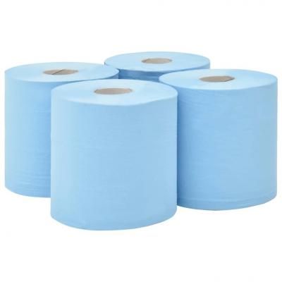 Emaga vidaxl 2-warstwowy papier przemysłowy, 4 rolki, 20 cm, niebieski