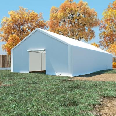 Emaga vidaxl namiot magazynowy, pe, 6 x 12 m, biały
