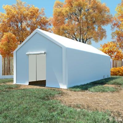 Emaga vidaxl namiot magazynowy, pe, 4 x 8 m, biały