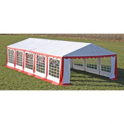 Emaga vidaxl pokrycie namiotu (dach i ścianki), 10x5 m, czerwono-białe