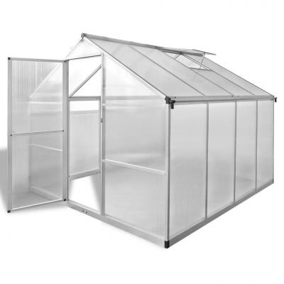 Emaga vidaxl szklarnia ogrodowa ze wzmacnianą aluminium ramą, 6,05 m²