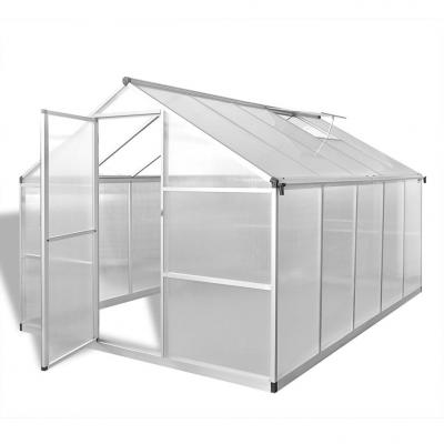 Emaga vidaxl szklarnia ogrodowa wzmocniona aluminiową ramą, 7,55 m²