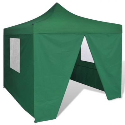 Emaga vidaxl zielony, składany namiot, 3 x 3 m, z 4 ściankami