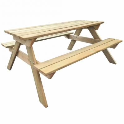 Emaga vidaxl stół piknikowy, 150 x 135 x 71,5 cm, drewno