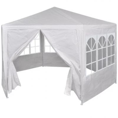 Emaga vidaxl namiot ogrodowy z 6 panelami bocznymi, 2x2 m, biały