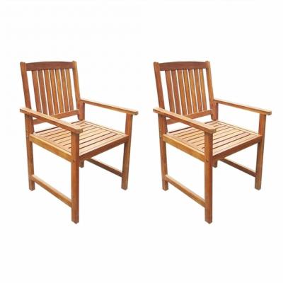 Emaga vidaxl krzesła ogrodowe, 2 szt., lite drewno akacjowe, brązowe