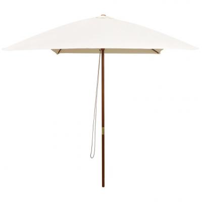 Emaga vidaxl parasol ogrodowy, 200x300 cm, drewniany, kremowy
