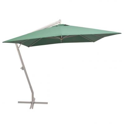 Emaga vidaxl parasol ogrodowy, wiszący, 300 x 300 cm, aluminiowy, zielony
