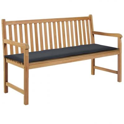 Emaga vidaxl poduszka na ławkę ogrodową, 150x50x3 cm, szara