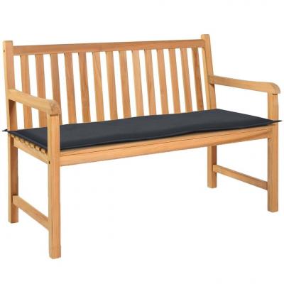 Emaga vidaxl poduszka na ławkę ogrodową, antracytowa 120x50x3 cm