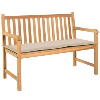 Emaga vidaxl poduszka na ławkę ogrodową, kremowa, 120x50x3 cm