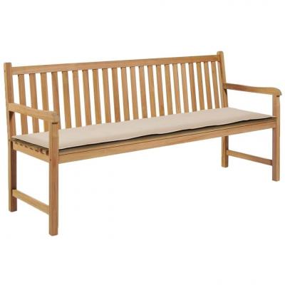 Emaga vidaxl poduszka na ławkę ogrodową, kremowa, 180x50x3 cm