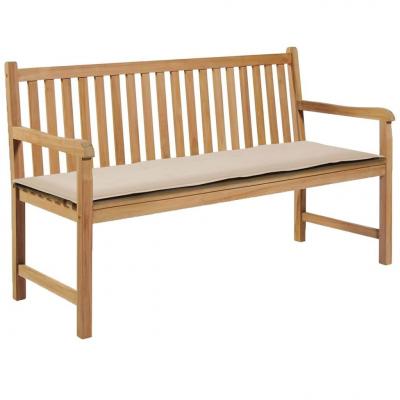 Emaga vidaxl poduszka na ławkę ogrodową, kremowa, 150x50x3 cm