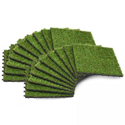 Emaga vidaxl sztuczna trawa w płytkach, 30x30 cm, 20 szt., zielona