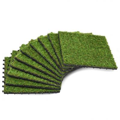 Emaga vidaxl sztuczna trawa w płytkach, 30x30 cm, 10 sztuk, zielona