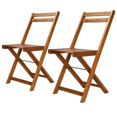 Emaga vidaxl krzesła bistro, ogrodowe, 2 szt., lite drewno akacjowe