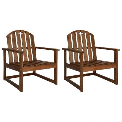 Emaga vidaxl krzesła ogrodowe, 2 szt, lite drewno akacjowe