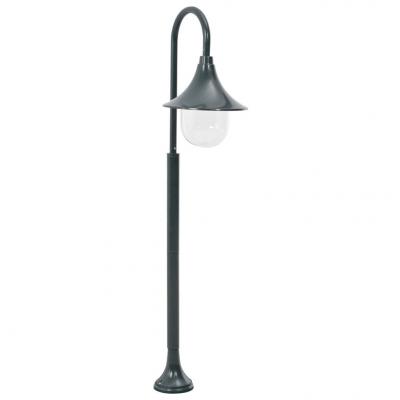 Emaga vidaxl lampa ogrodowa na słupku, 120 cm, e27, aluminium, ciemnozielona