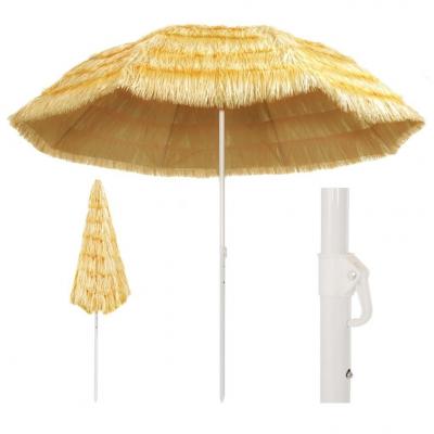 Emaga vidaxl parasol plażowy w stylu hawajskim, naturalny, 300 cm