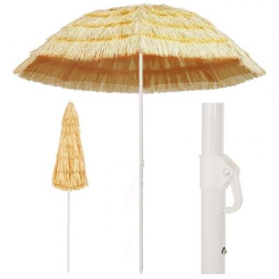 Emaga vidaxl parasol plażowy w stylu hawajskim, naturalny, 240 cm