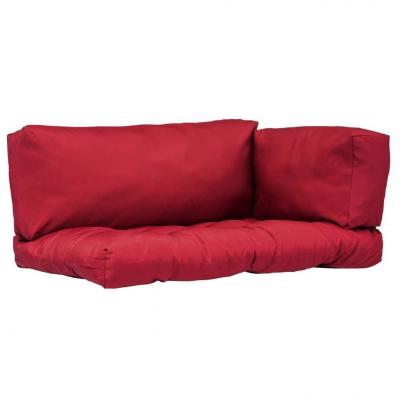 Emaga vidaxl poduszki na paletę, 3 szt., czerwone, poliester