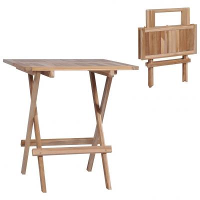 Emaga vidaxl składany stolik bistro, 60x60x65 cm, lite drewno tekowe