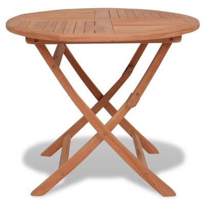 Emaga vidaxl składany stół ogrodowy, 85x76 cm, lite drewno tekowe