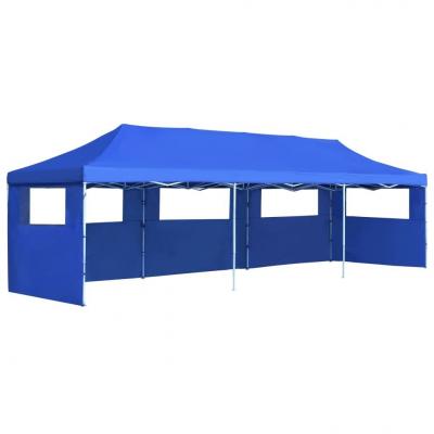Emaga vidaxl składany namiot z 5 ścianami bocznymi, 3 x 9 m, niebieski