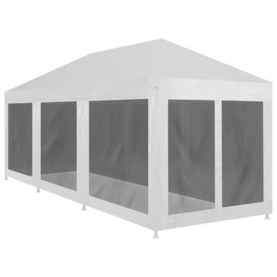 Emaga vidaxl namiot imprezowy z 8 siatkowymi ściankami, 9 x 3 m