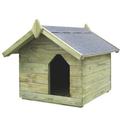 Emaga vidaxl buda dla psa z otwieranym dachem, impregnowane drewno sosnowe