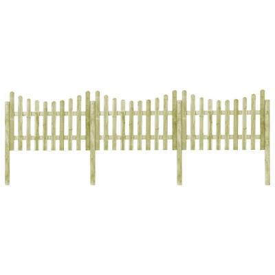 Emaga vidaxl ogrodzenie z 4 słupkami, impregnowana sosna, 510 x 120 cm